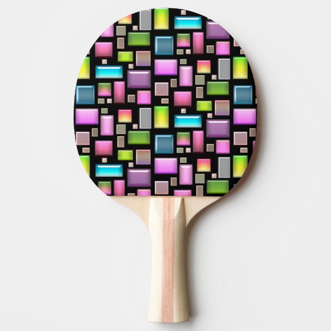Raquette De Ping Pong Pierres précieuses et mère de perle (Devant)