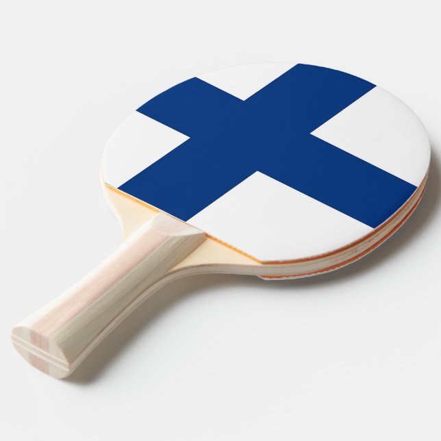 Raquette De Ping Pong Ping pong paddle avec Drapeau de Finlande (Devant Angle)
