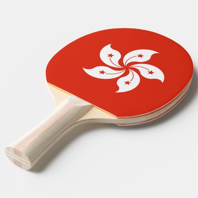 Raquette De Ping Pong Ping pong paddle avec Drapeau de Hong Kong (Devant Angle)