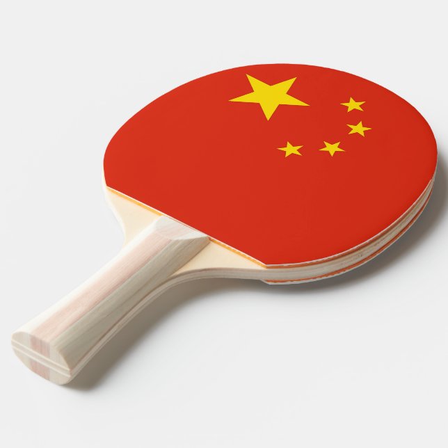 Raquette De Ping Pong Ping pong paddle avec drapeau de la Chine (Devant Angle)