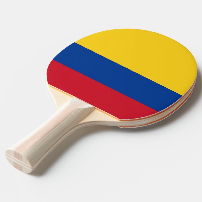 Raquette De Ping Pong Ping pong paddle avec drapeau de la Colombie (Devant Angle)