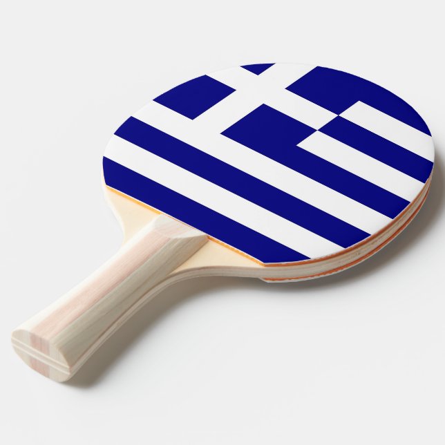 Raquette De Ping Pong Ping pong paddle avec drapeau de la Grèce (Devant Angle)