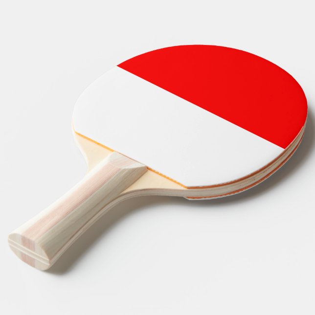 Raquette De Ping Pong Ping pong paddle avec Drapeau de l'Indonésie (Devant Angle)