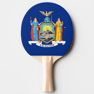 Raquette De Ping Pong Ping pong paddle avec Drapeau de New York, USA