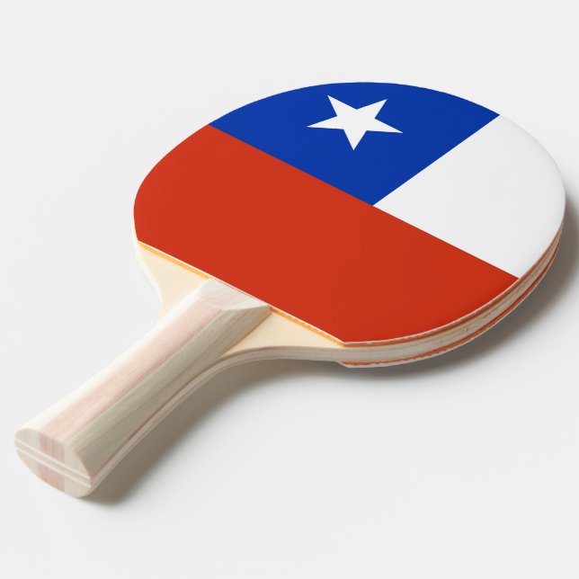 Raquette De Ping Pong Ping pong paddle avec Drapeau du Chili (Devant Angle)