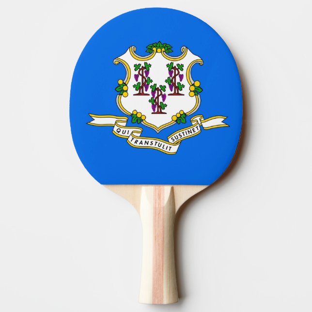 Raquette De Ping Pong Ping pong paddle avec Drapeau du Connecticut, USA (Dos)