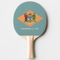 Ping pong paddle avec Drapeau du Delaware, USA