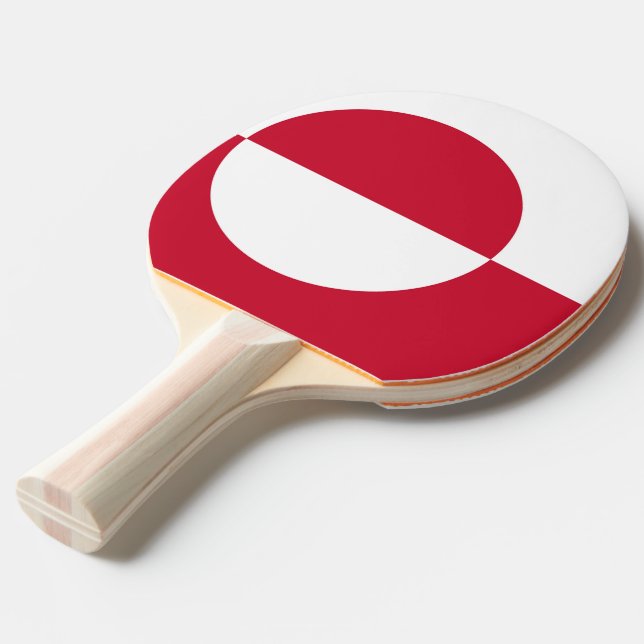Raquette De Ping Pong Ping pong paddle avec drapeau du Groenland (Devant Angle)