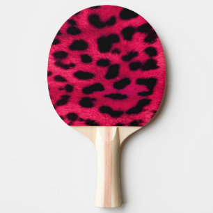 Raquette De Ping Pong Ping Pong Paddle/Empreinte de léopard rose chaud