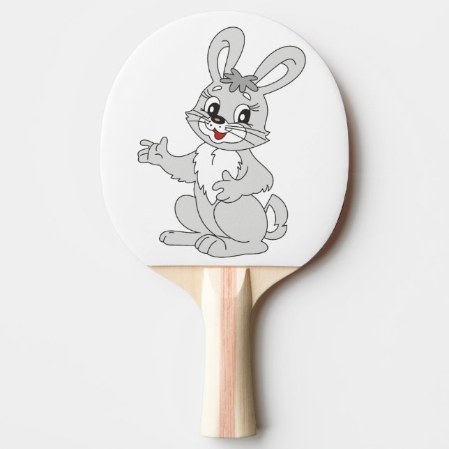 Raquette De Ping Pong Ping Pong Paddle. Lapin. (Devant)