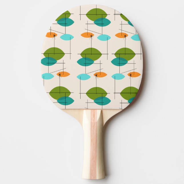 Raquette De Ping Pong Ping Pong Paddle Motif rétro atomique mobile (Devant)