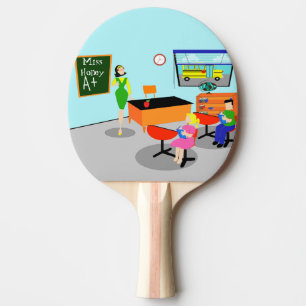 Raquette De Ping Pong Ping Pong Paddle, professeur rétro