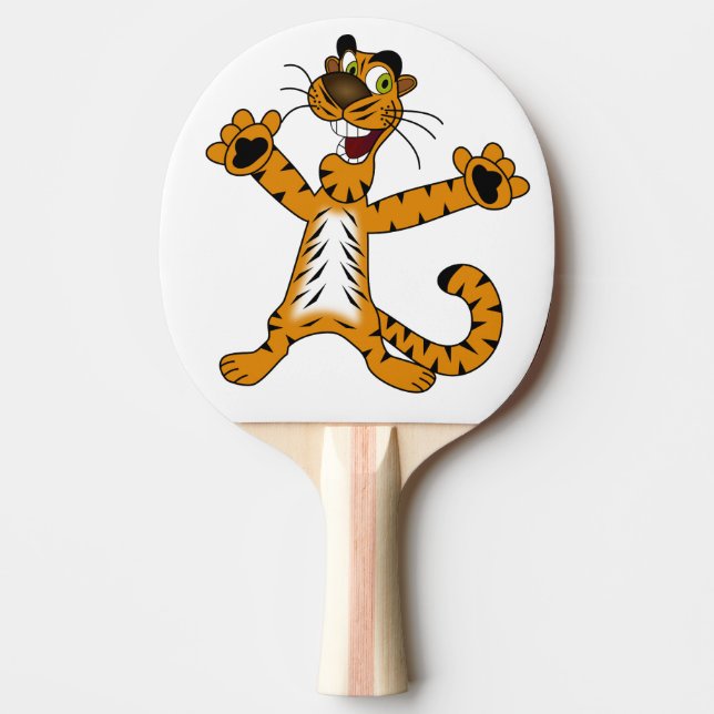 Raquette De Ping Pong Ping Pong Paddle. Tigre. (Devant)