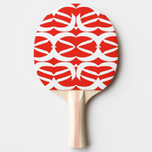Raquette De Ping Pong Ping Pong Paddle, Un design élégant rouge & blanc