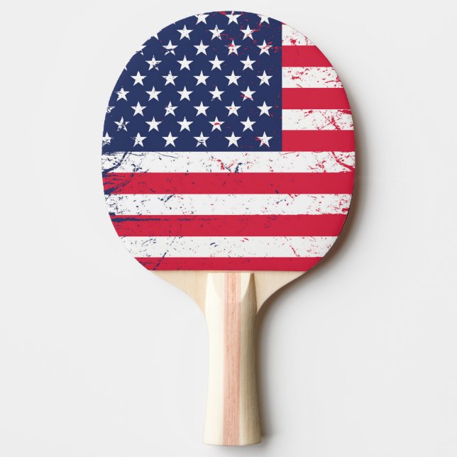 Raquette De Ping Pong Ping Pong Paddle-USA Flag Ping Pong Paddle (Devant)