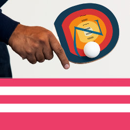 Raquette De Ping Pong Ping Pong Personnalisé Nom Modifiable Initial Cute