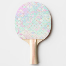 Raquette De Ping Pong Pink Mermaid Gold Parties scintillant Iridescente