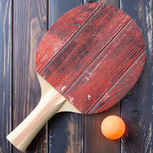 Raquette De Ping Pong Planches de grange en détresse