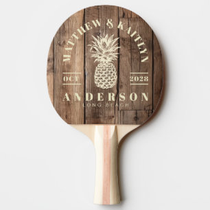 Raquette De Ping Pong Planches de sol de grange Mariage Tropical Pineapp