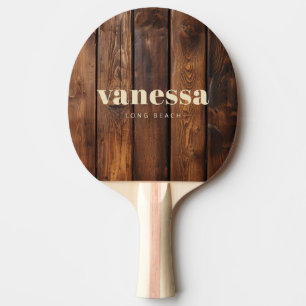 Raquette De Ping Pong Planches de teinture vernie Nom minimal moderne cl
