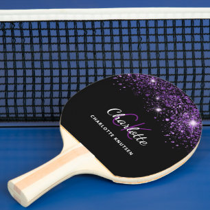 Raquette De Ping Pong Plaques monogrammes de poussière de parties scinti