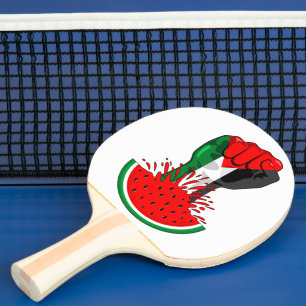 Raquette De Ping Pong Poing de résistance palestinienne sur le symbole d