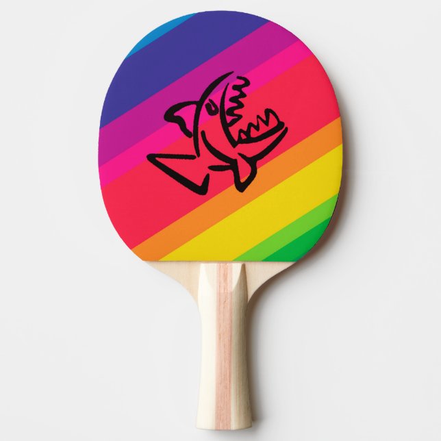 Raquette De Ping Pong Poisson arc-en-ciel (Devant)