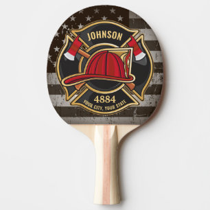 Raquette De Ping Pong Pompier NOM Pompier Pompier Département d'incendie