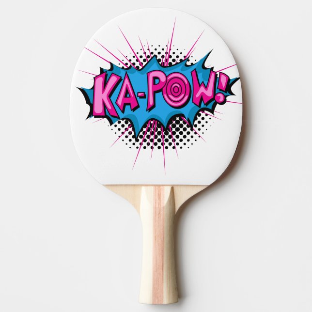 Raquette De Ping Pong Pop Art Comic Ka-Pow! (Devant)