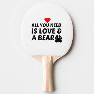 RAQUETTE DE PING PONG PORTEZ LA PAW ET L'AMOUR