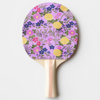 Raquette De Ping Pong Pretty Purple Vintage Flower Pattern