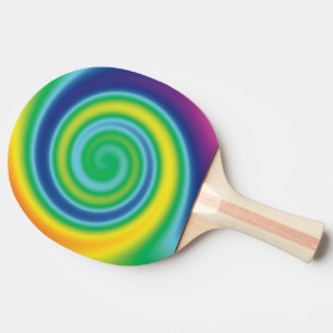 Raquette De Ping Pong Pride lgbtq lgbt arc-en-ciel couleurs tourbillonne