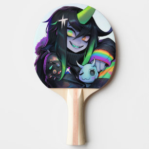 Raquette De Ping Pong Psycho mignon Monster Anime Girl