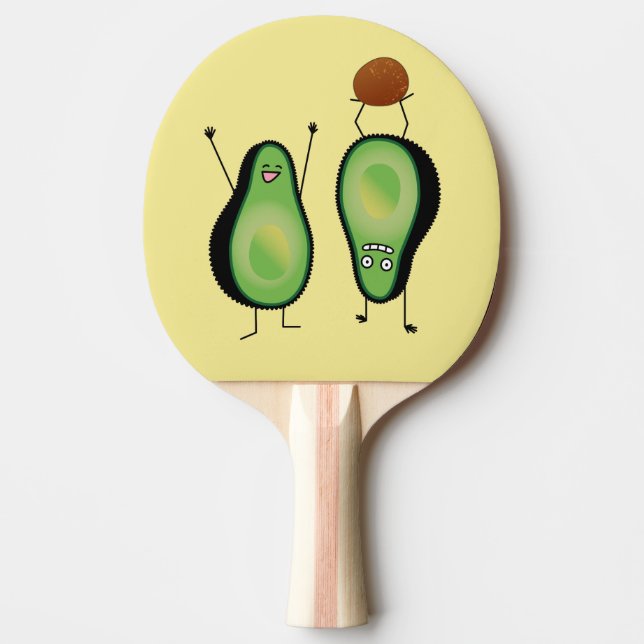 Raquette De Ping Pong Puits vert encourageant drôle d'appui renversé (Devant)