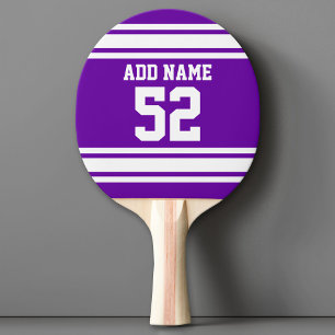 Raquette De Ping Pong Purple White Football Jersey Nom personnalisé Numé