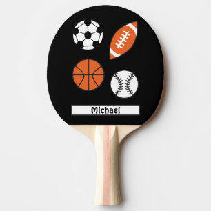 Raquette De Ping Pong Quatre Ballons Sportifs Drôle