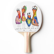 Quatre Beaux Oiseaux Whimsical Colorés