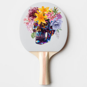 Raquette De Ping Pong "Radiance crânienne florale"