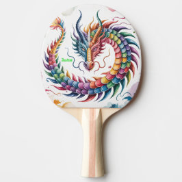 Raquette De Ping Pong Rainbow Dragon Personalized