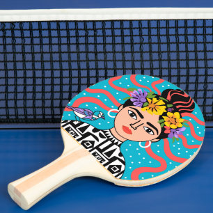 Raquette De Ping Pong Rameur coloré d'art folklorique mexicain boho