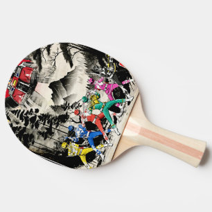 Raquette De Ping Pong Rangers dans le Woodblock japonais