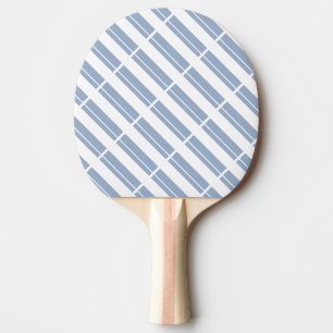 Raquette de Ping Pong rayée bleu et blanc