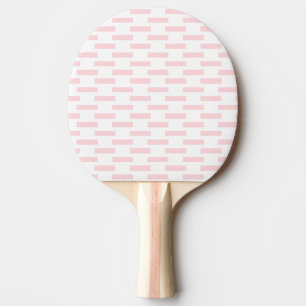 Raquette de Ping Pong rayée rose et blanc