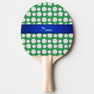 Raquette De Ping Pong Rayure bleue personnalisée de volleyball vert