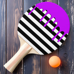 Raquette De Ping Pong Rayure hantée goutte violette