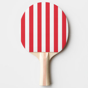 Raquette de Ping Pong Rayure Rouge & Blanche