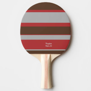Raquette De Ping Pong Rayures asymétriques Lignes horizontales Gris Roug