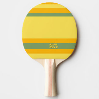 Raquette De Ping Pong Rayures de héros Lignes horizontales Orange Jaune