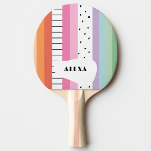 Raquette De Ping Pong Rayures Pop Whimsical