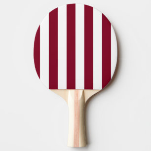Raquette De Ping Pong Rayures verticales bordeaux et blanc